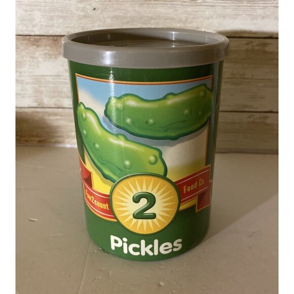 Play Food Vintage Learning Resources Pop Top 2 Pickles With Can Fisher Price - Picture 6 of 6